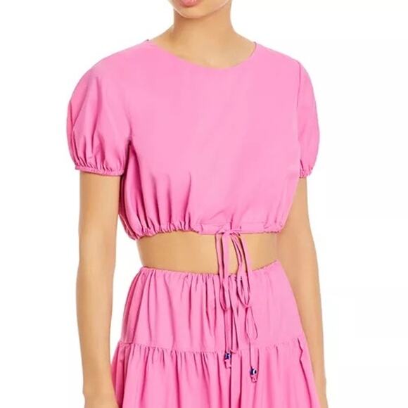 STAUD Prato Crop Top Size M Wild Orchid Pink - Picture 1 of 7